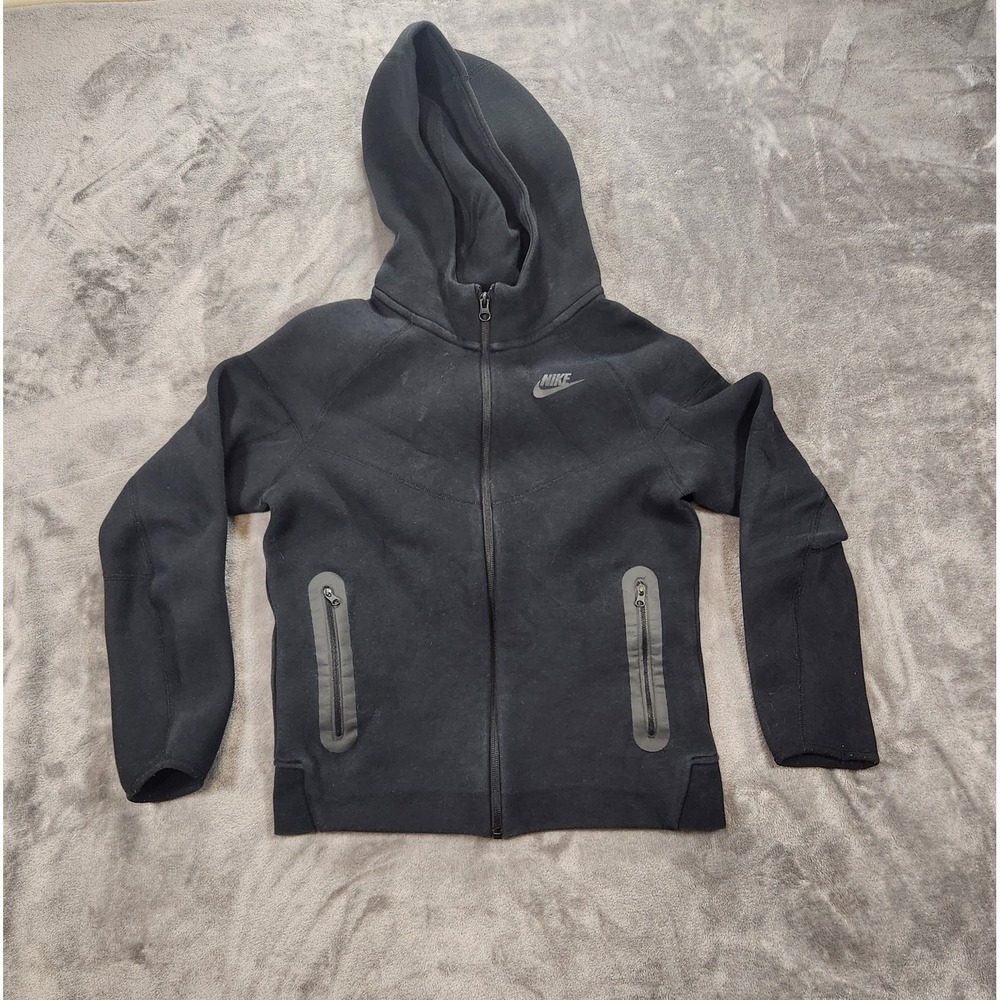 Nike Hoodie Mens Small Black  Nike Sportswear Tech Fleece Full Zip